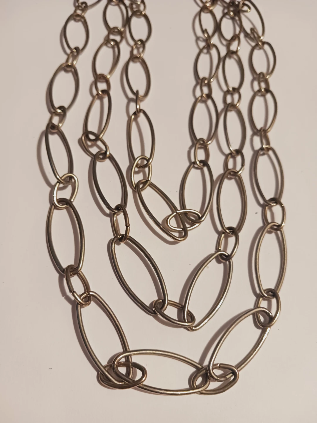Ralph Lauren Signed Silver Tone Links Long Necklace - photo 2