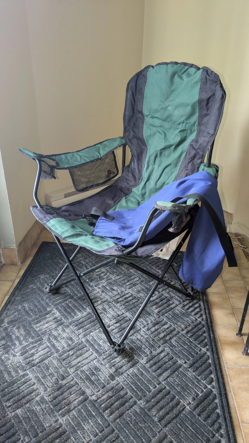 Green and Black Camping Chair