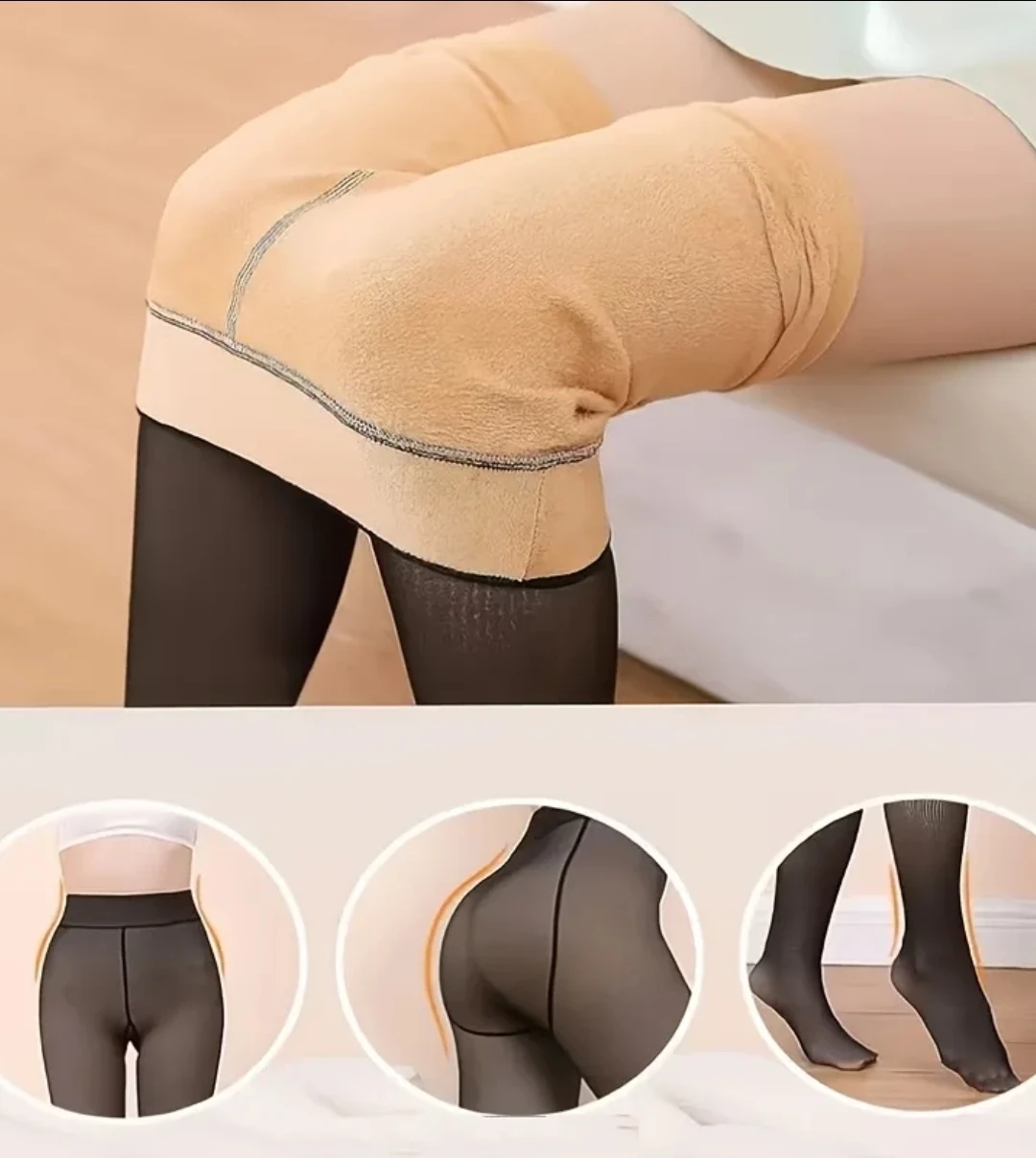 Winter Fleece Lined Tights - Black - photo 2
