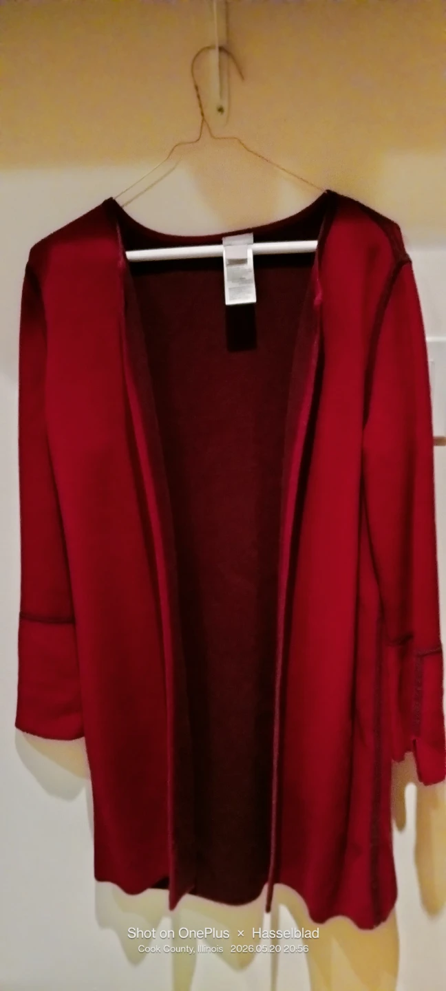 Chico's Mulberry Red Cardigan