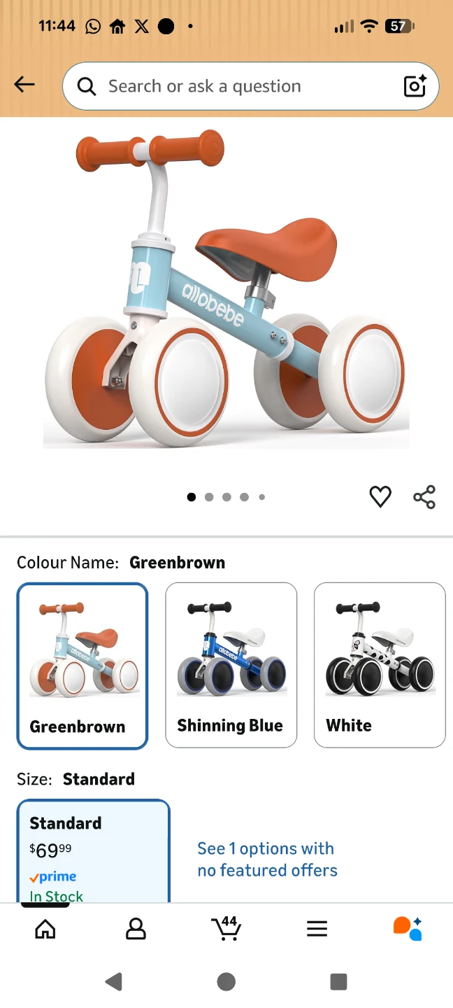 Allobebe Balance Bike - Greenbrown - photo 4