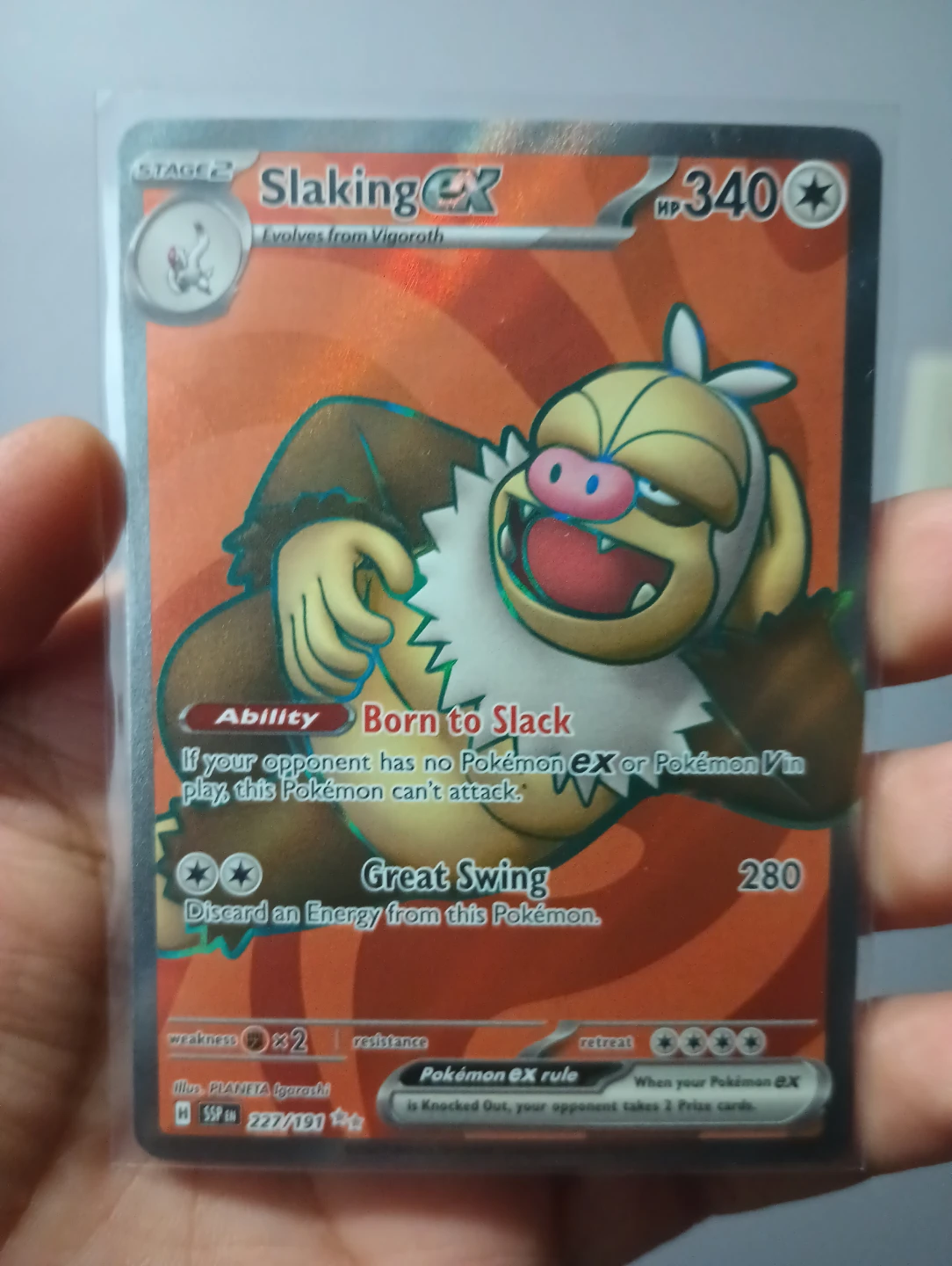 Pokemon Card Slaking EX 227/191
