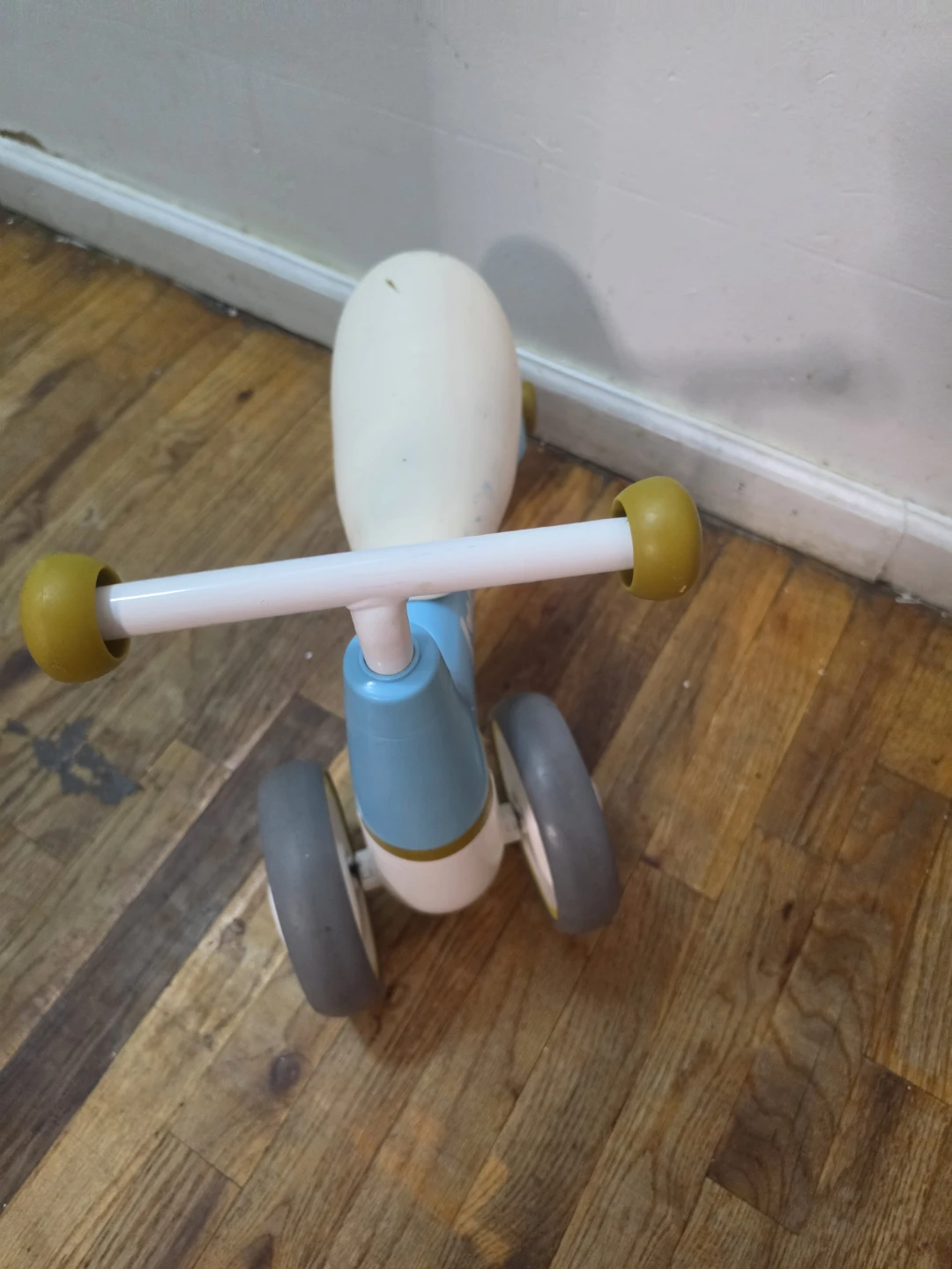 Blue and White Balance Bike