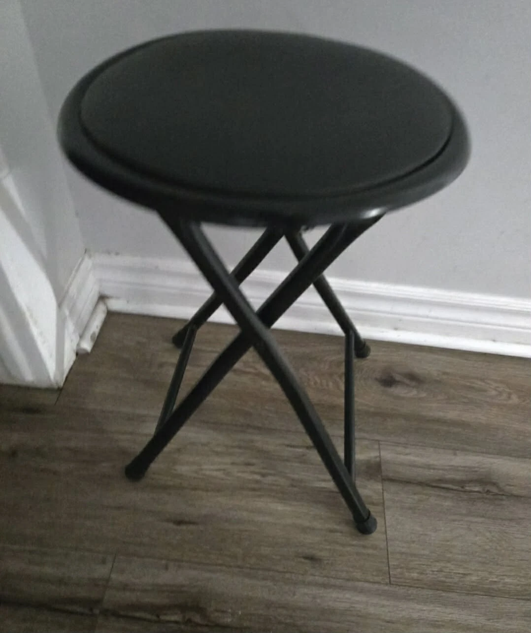 Black Folding Stool