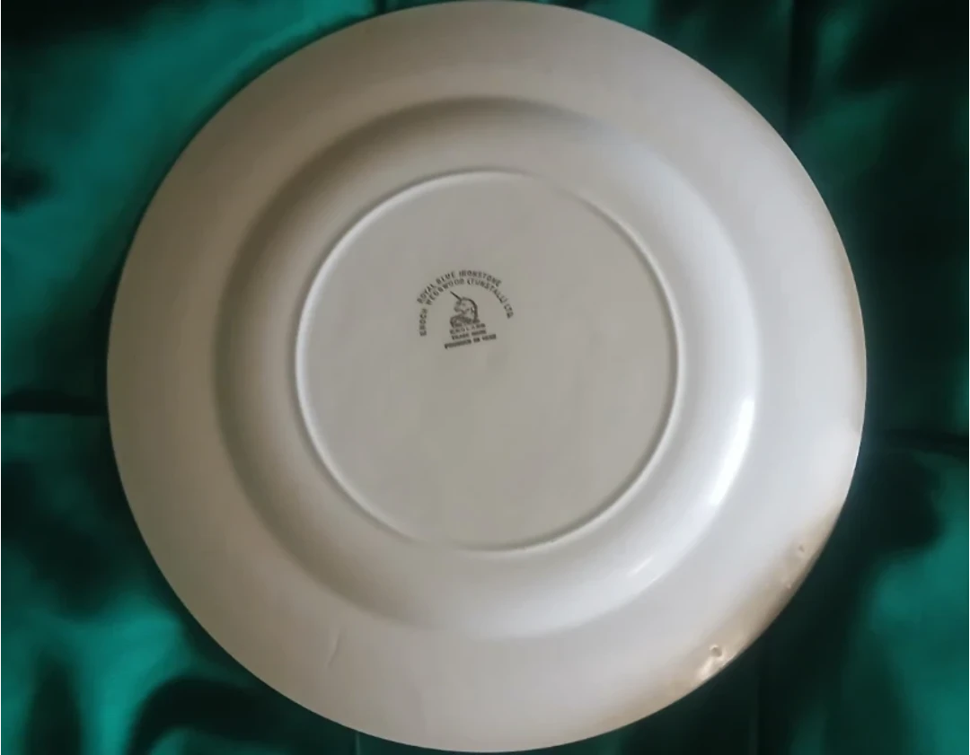 Vintage Royal Blue Ironstone Dinner Plate by Enoch Wedgwood - photo 2