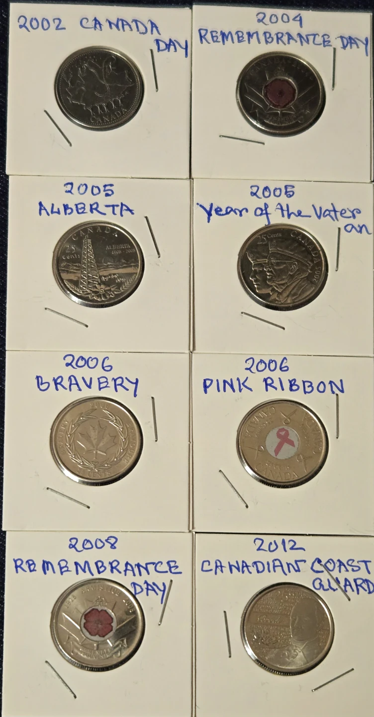 Collection of Canadian Quarters