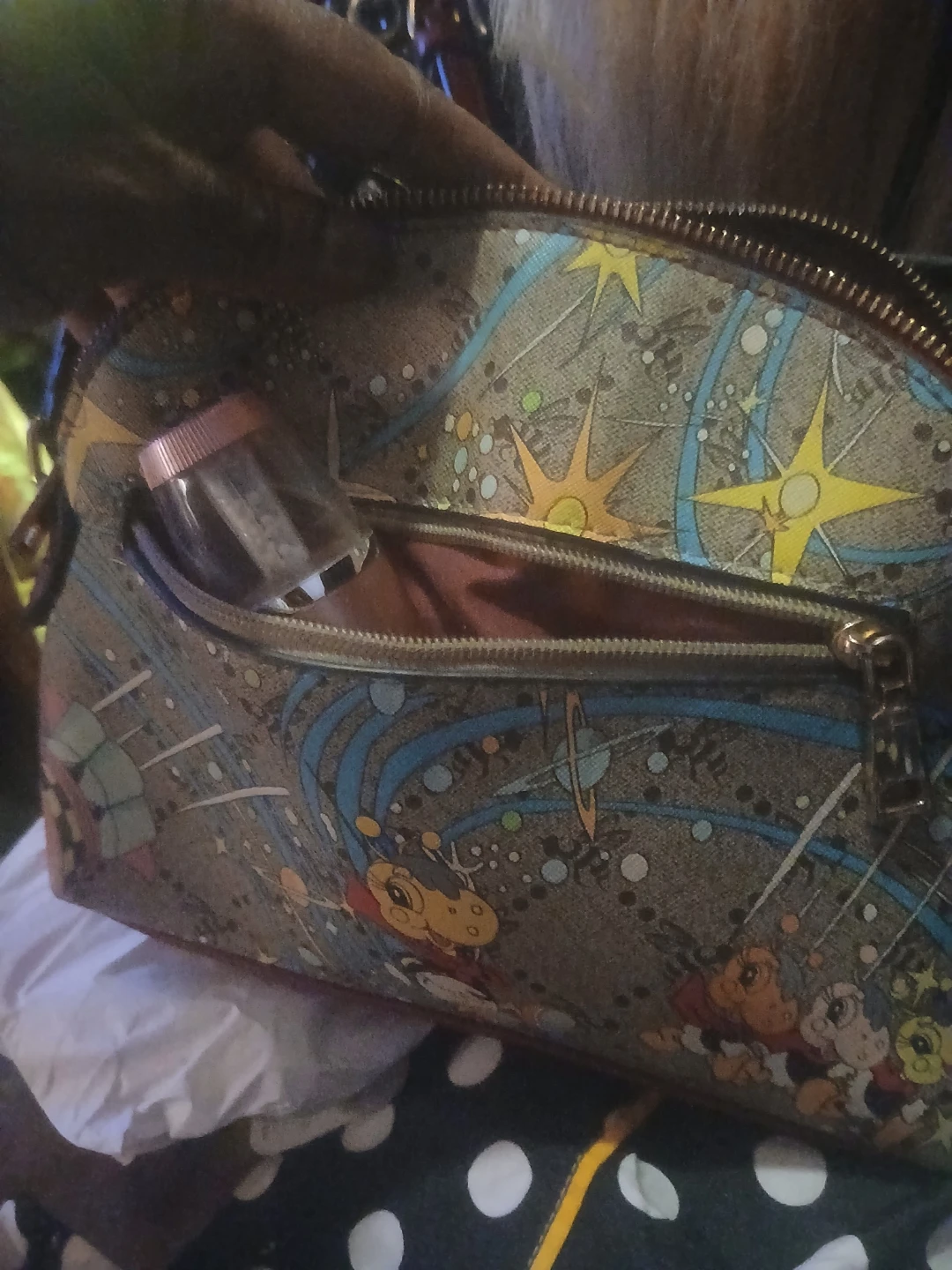 Unique Cartoon Print Dome Bag with Bee Accent - photo 2