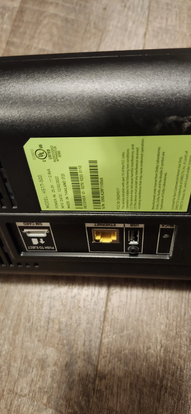 DIRECTV H25 Receiver Model H17-500 - photo 2