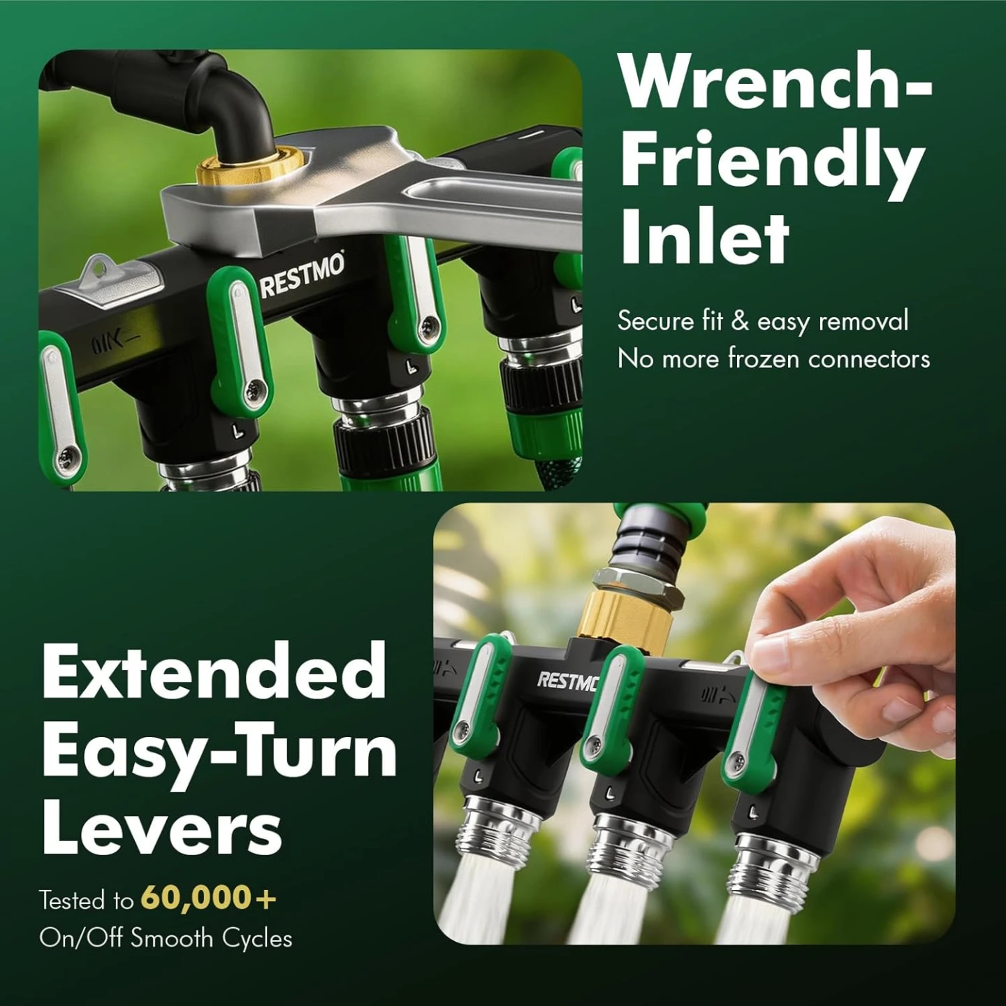 RESTMO 4 Way Garden Hose Splitter - photo 3