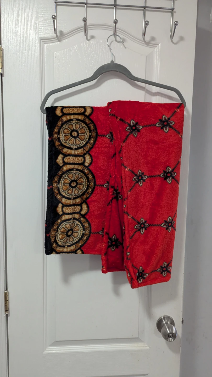 Red and Black Fleece Blanket
