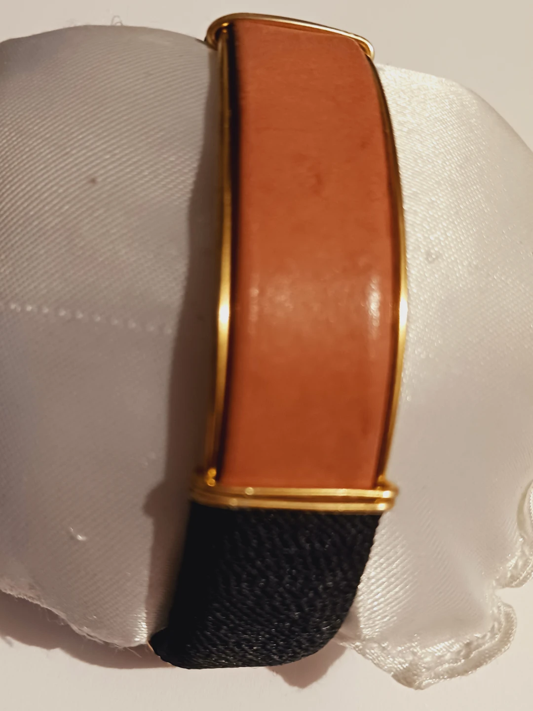 Gold Tone Cuff Bracelet with Brown and Black Accents