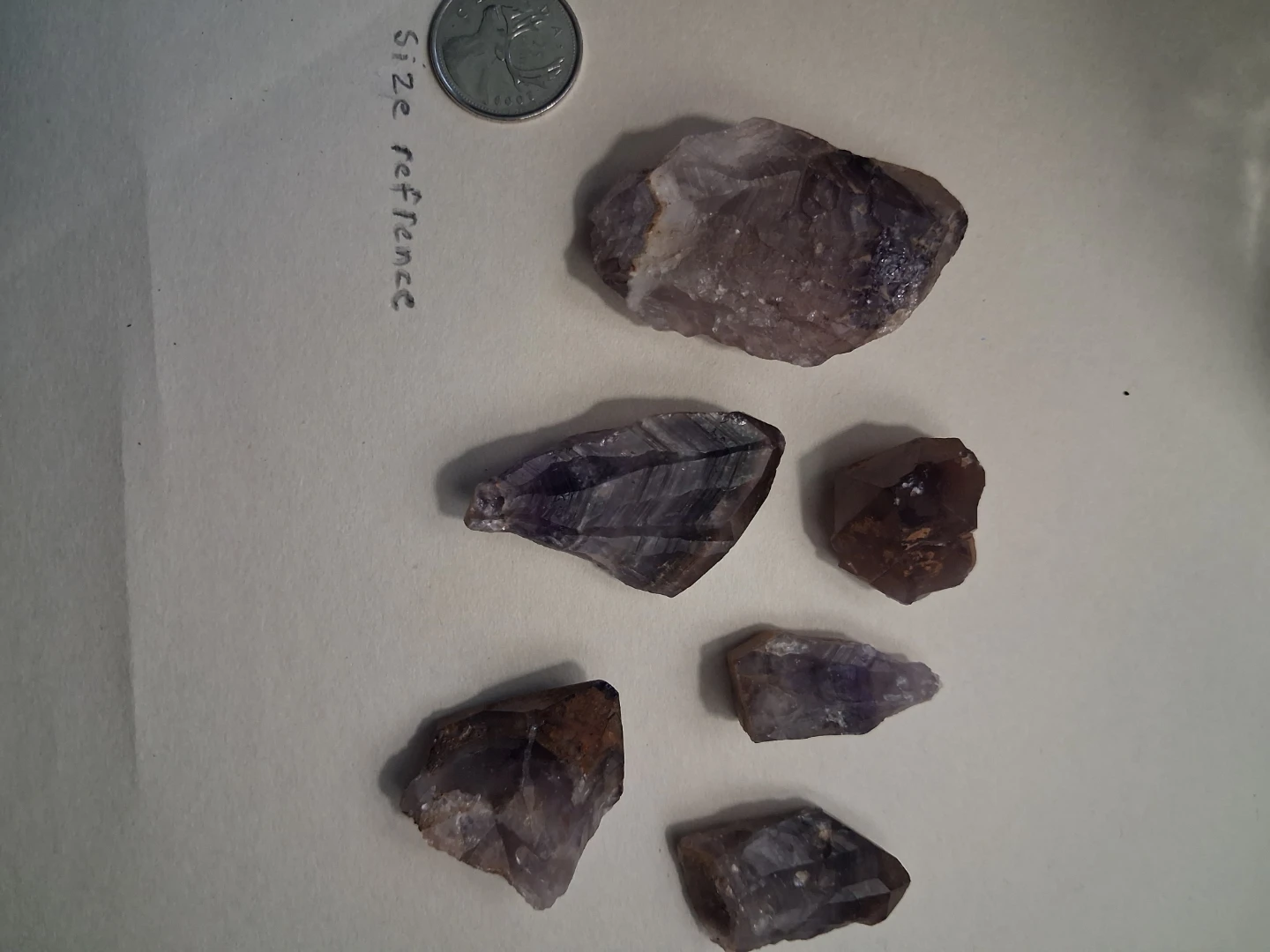 Lot of 6 Raw Amethyst Crystal Chunks