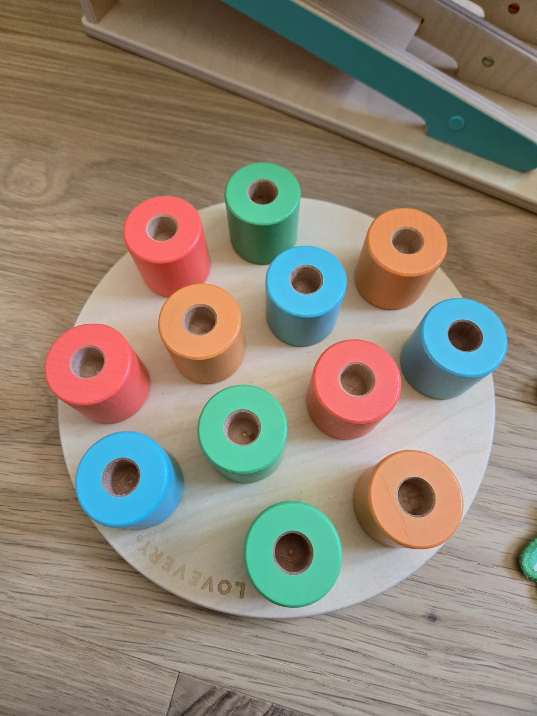 Lovevery Wooden Stacking Pegboard Toy Montessori Play - photo 4