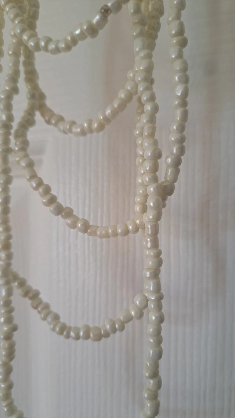 Cream Multi-Strand Faux Pearl Necklace - photo 2