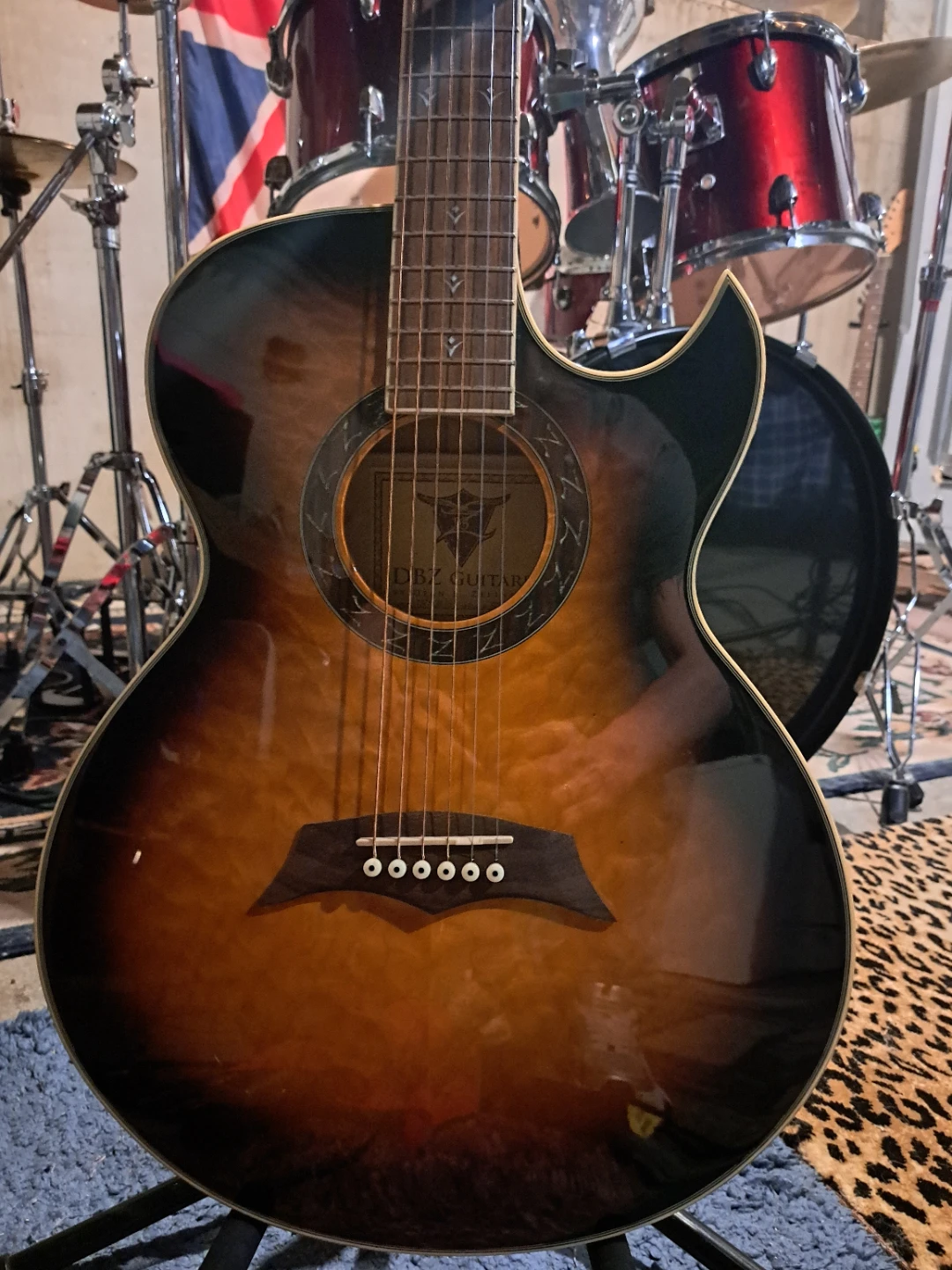 DBZ Tuscon Acoustic Electric Guitar and Case - photo 2