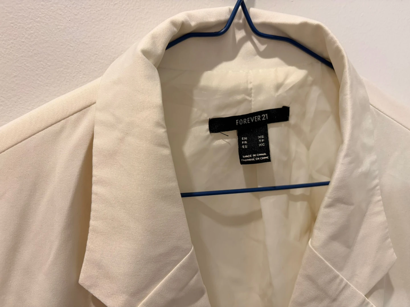 Forever 21 Cream Double-Breasted Blazer - photo 3