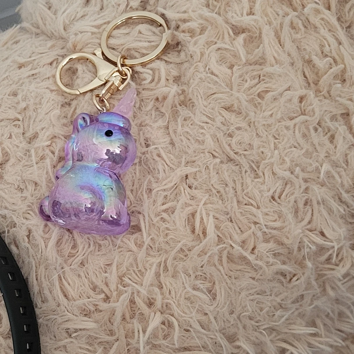Iridescent Unicorn Keychain
