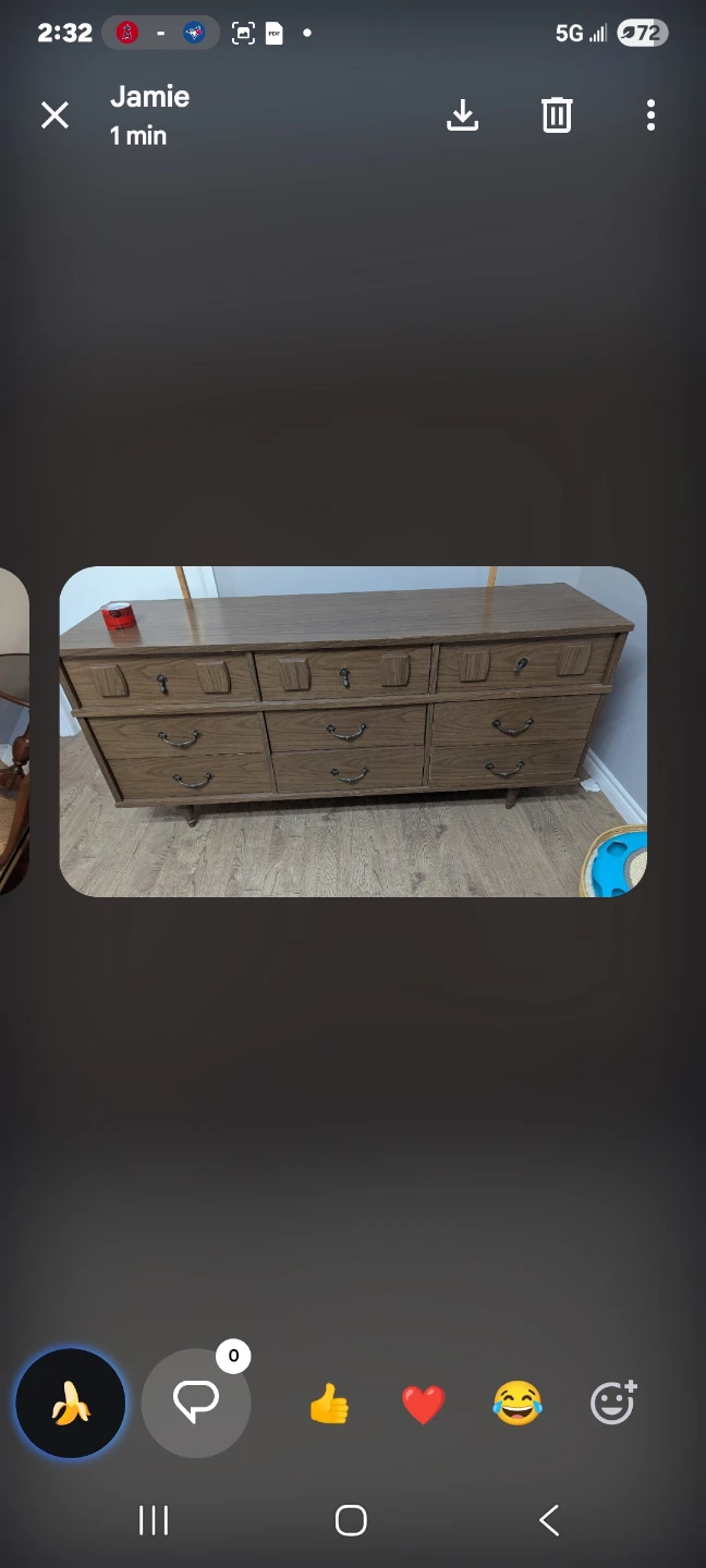 Free Vintage Wooden Dresser with Mirror