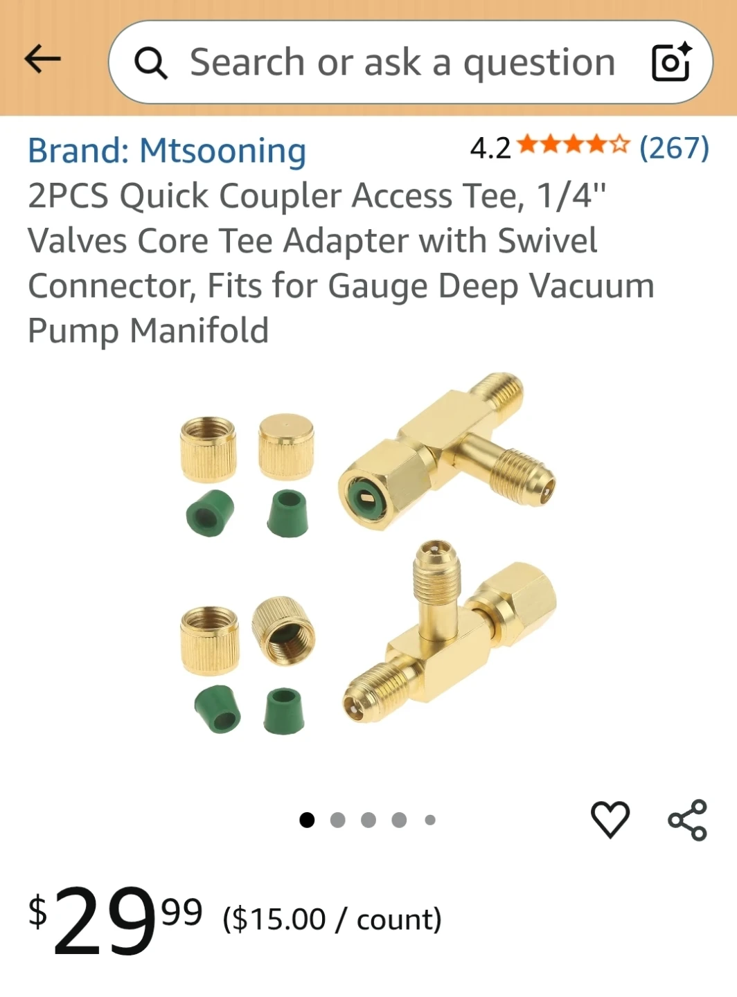 1/4" SAE Flare Quick Coupler Access Tee Adapter