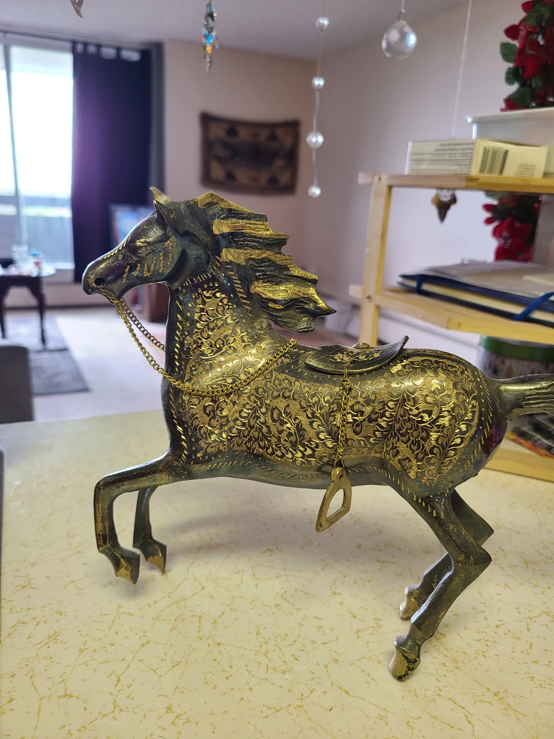 Decorative Metal Horse Statue - photo 2