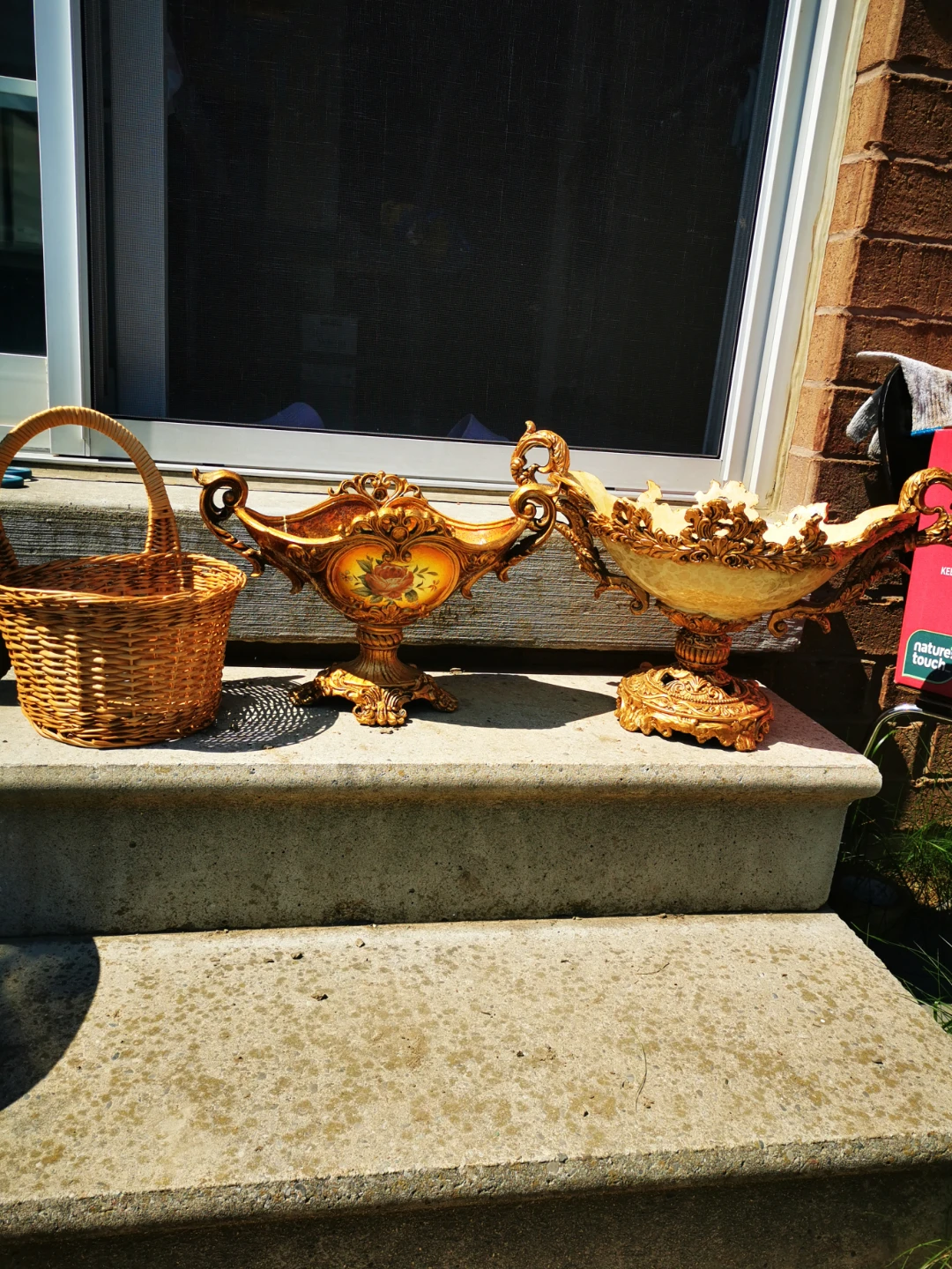 Ornate Decorative Pedestal Bowl with Floral Accent - photo 2