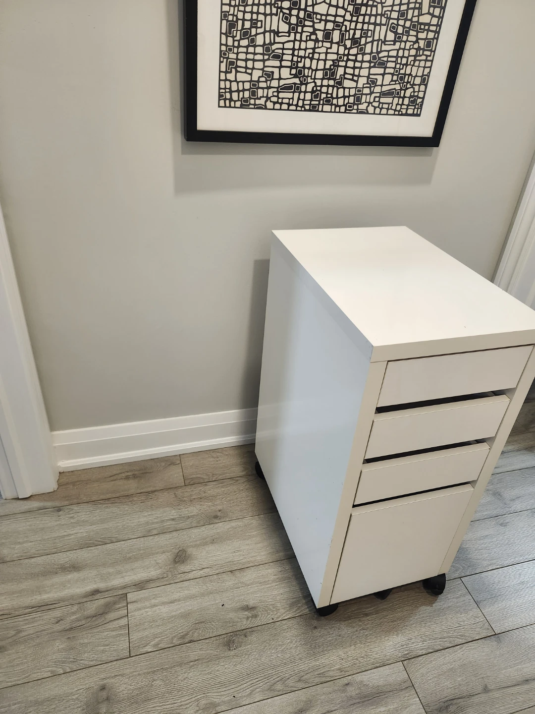 IKEA White Rolling Drawer Unit - photo 2
