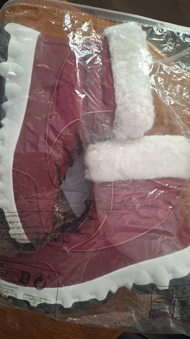 Women's Red Faux Fur Lined Winter Boots - photo 3