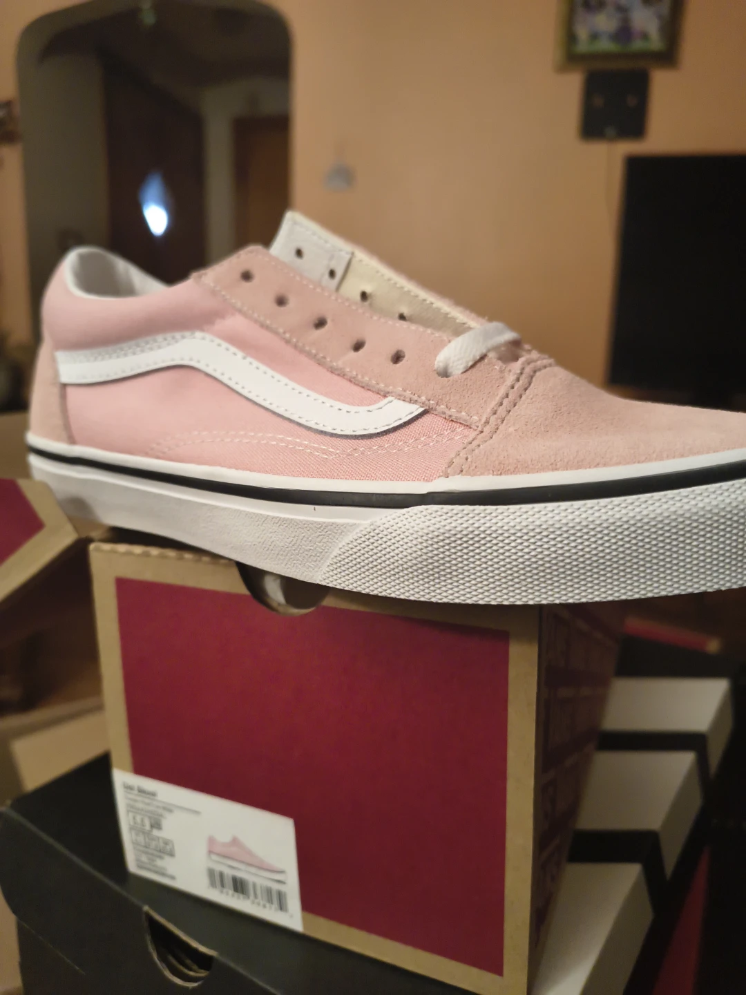 Vans Old Skool Powder Pink/True White Sneakers Size 5.5 - photo 2