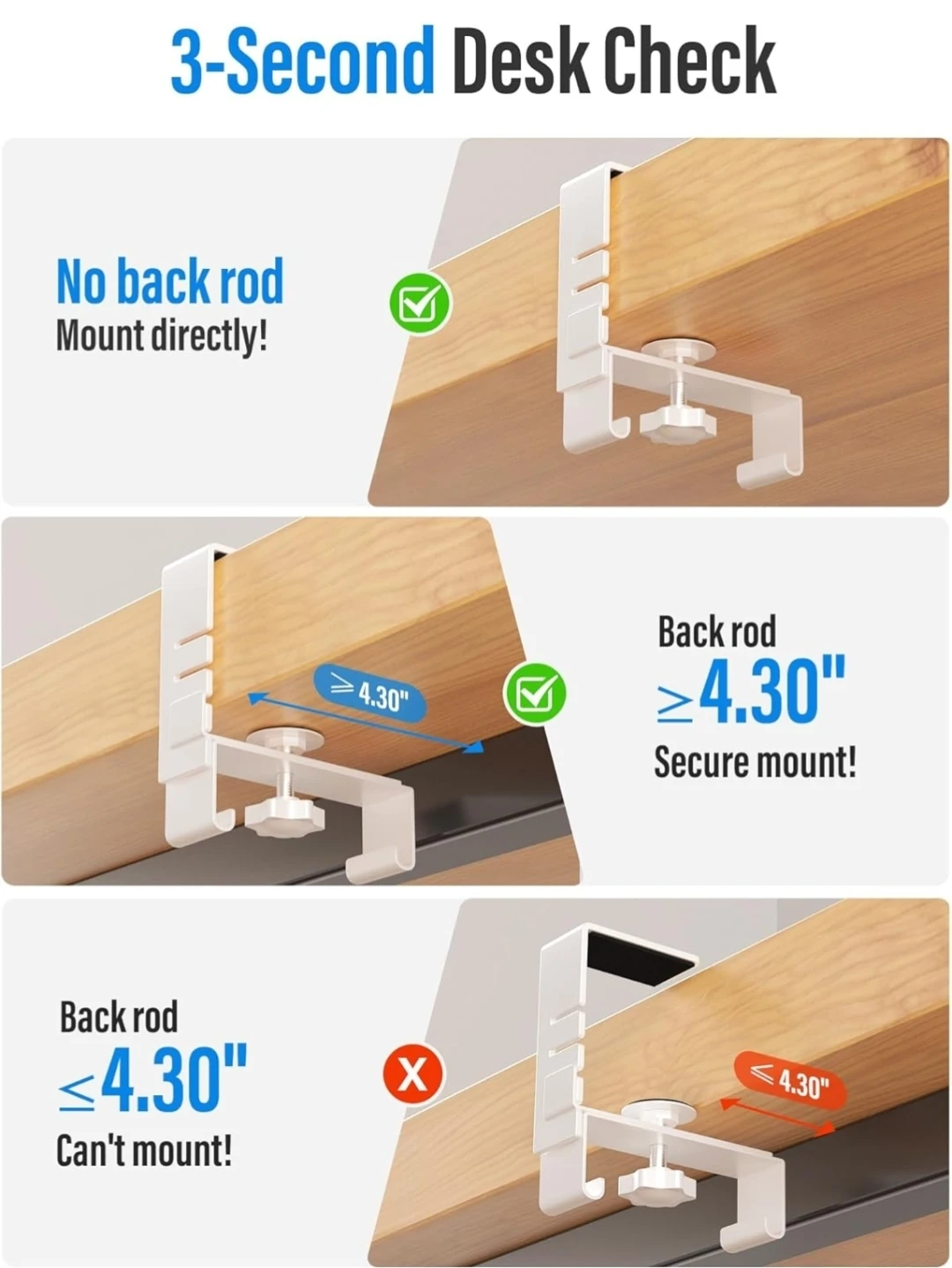 42" Under Desk Cable Management Tray - White - photo 3