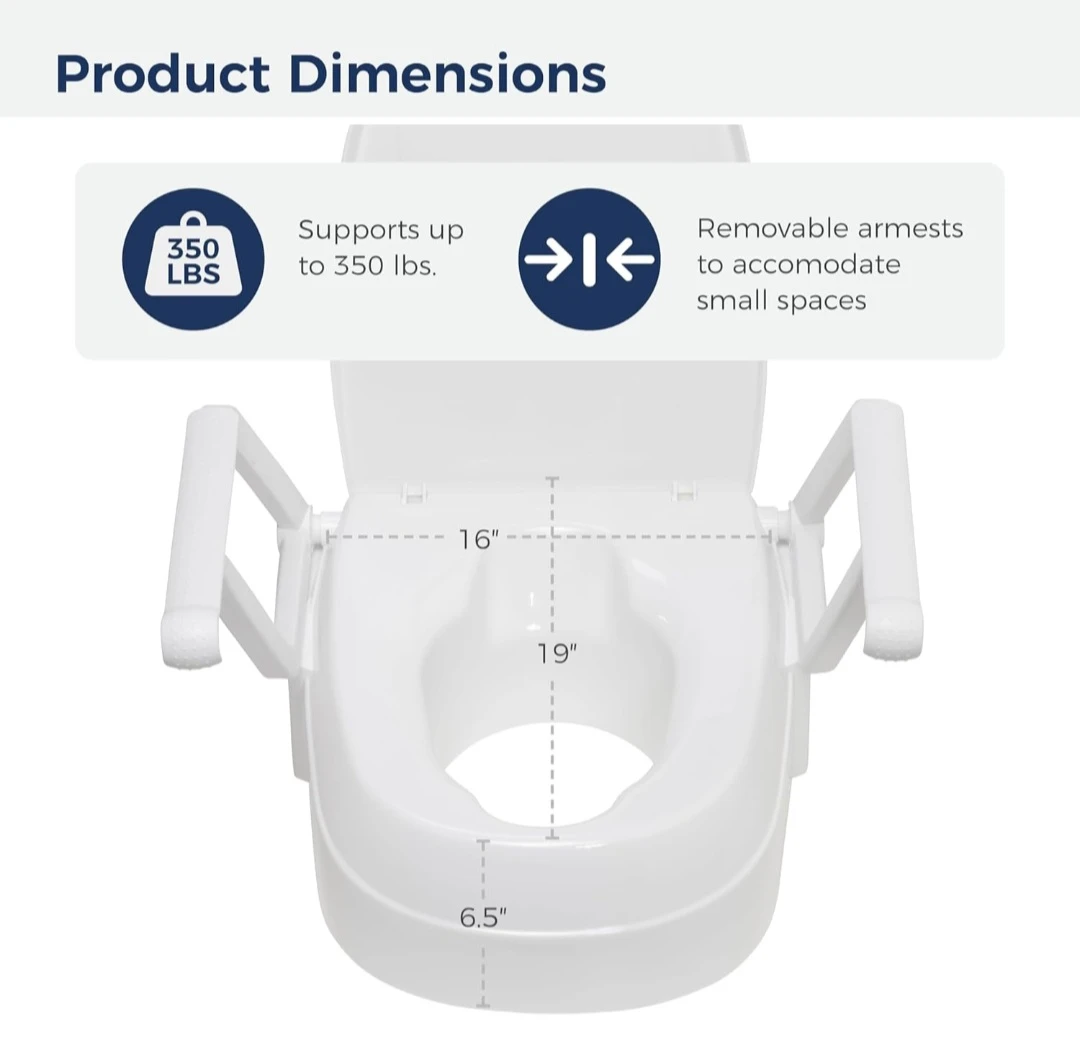 BNIB Drive Medical PreserveTech Universal Raised Toilet Seat - photo 3