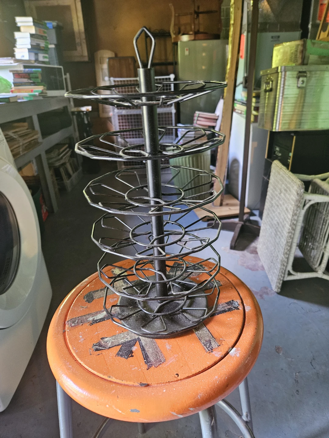 Black Metal 5-Tier Rotating Display Stand - photo 2