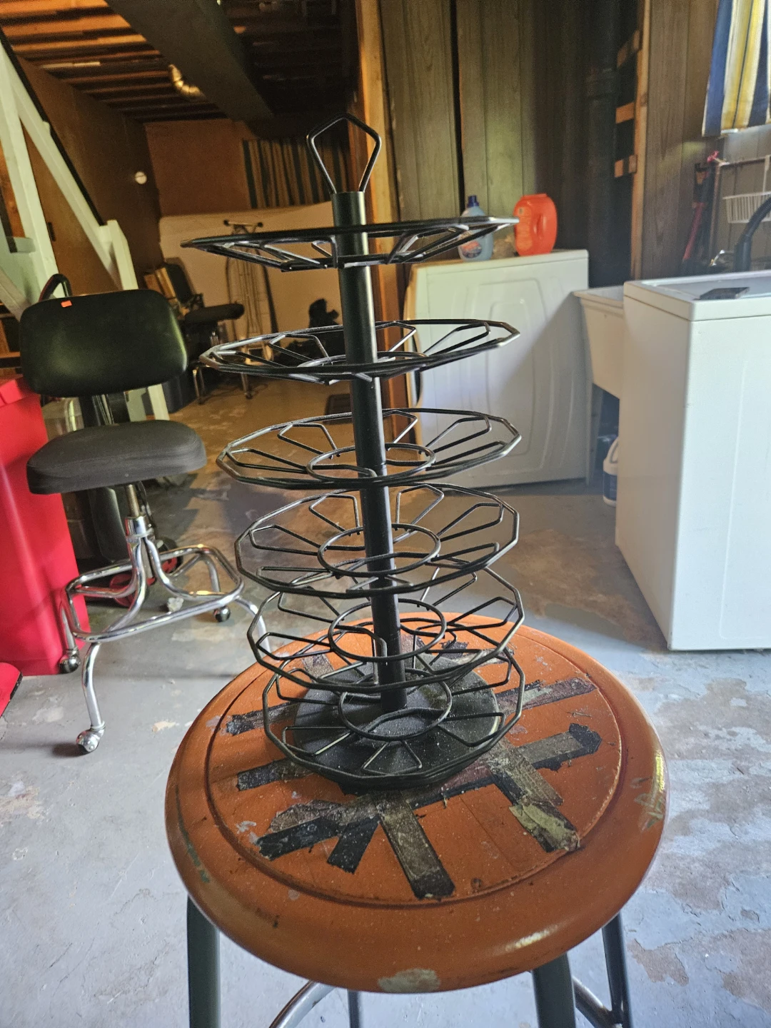 Black Metal 5-Tier Rotating Display Stand - photo 4