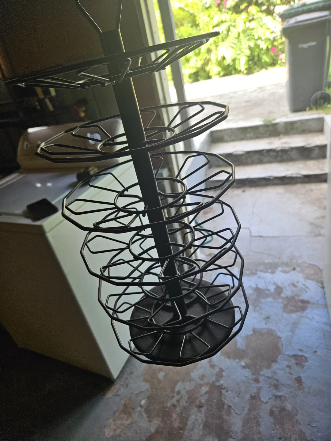 Black Metal 5-Tier Rotating Display Stand - photo 5