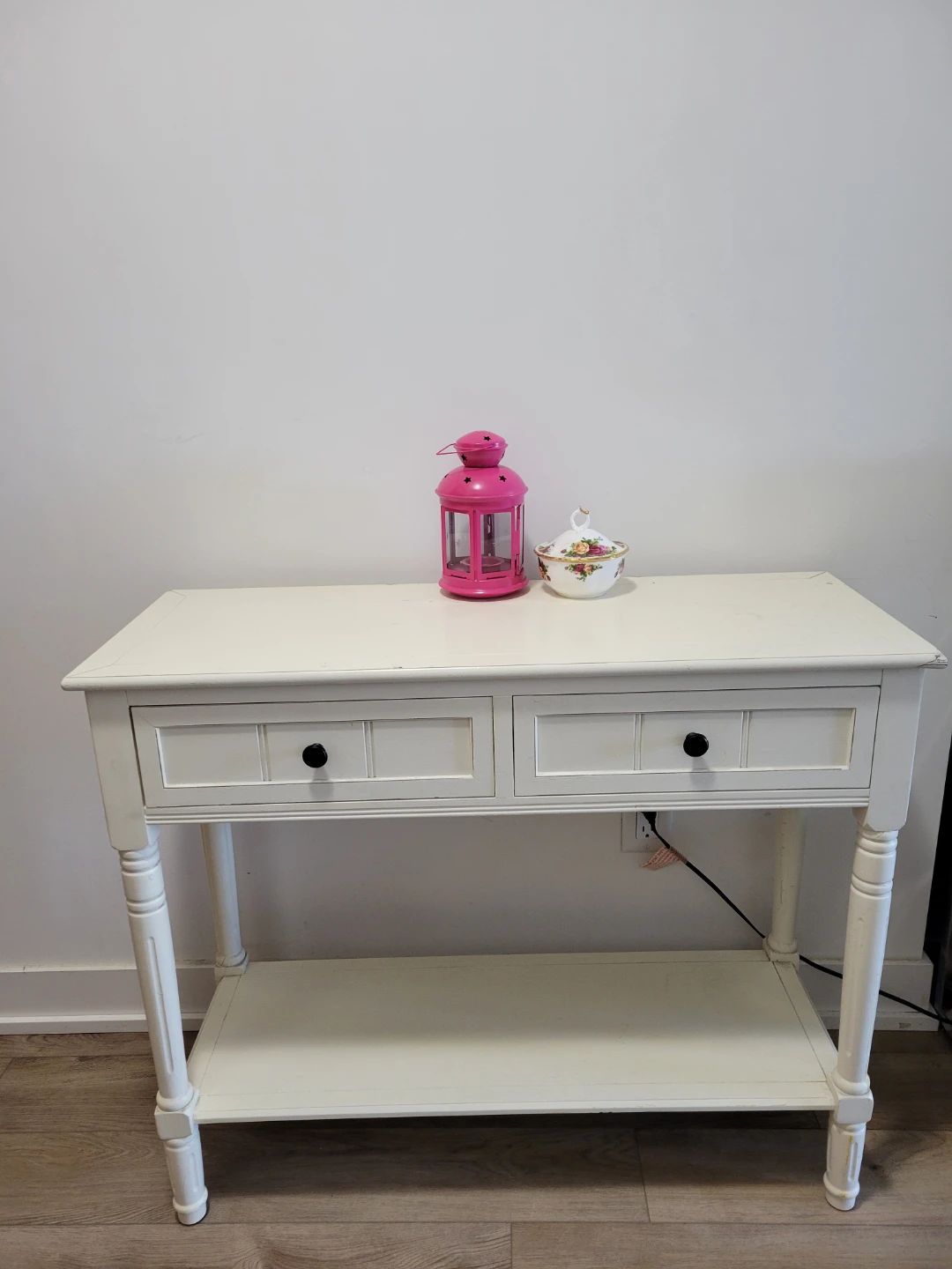 Cream Console Table with Drawers
