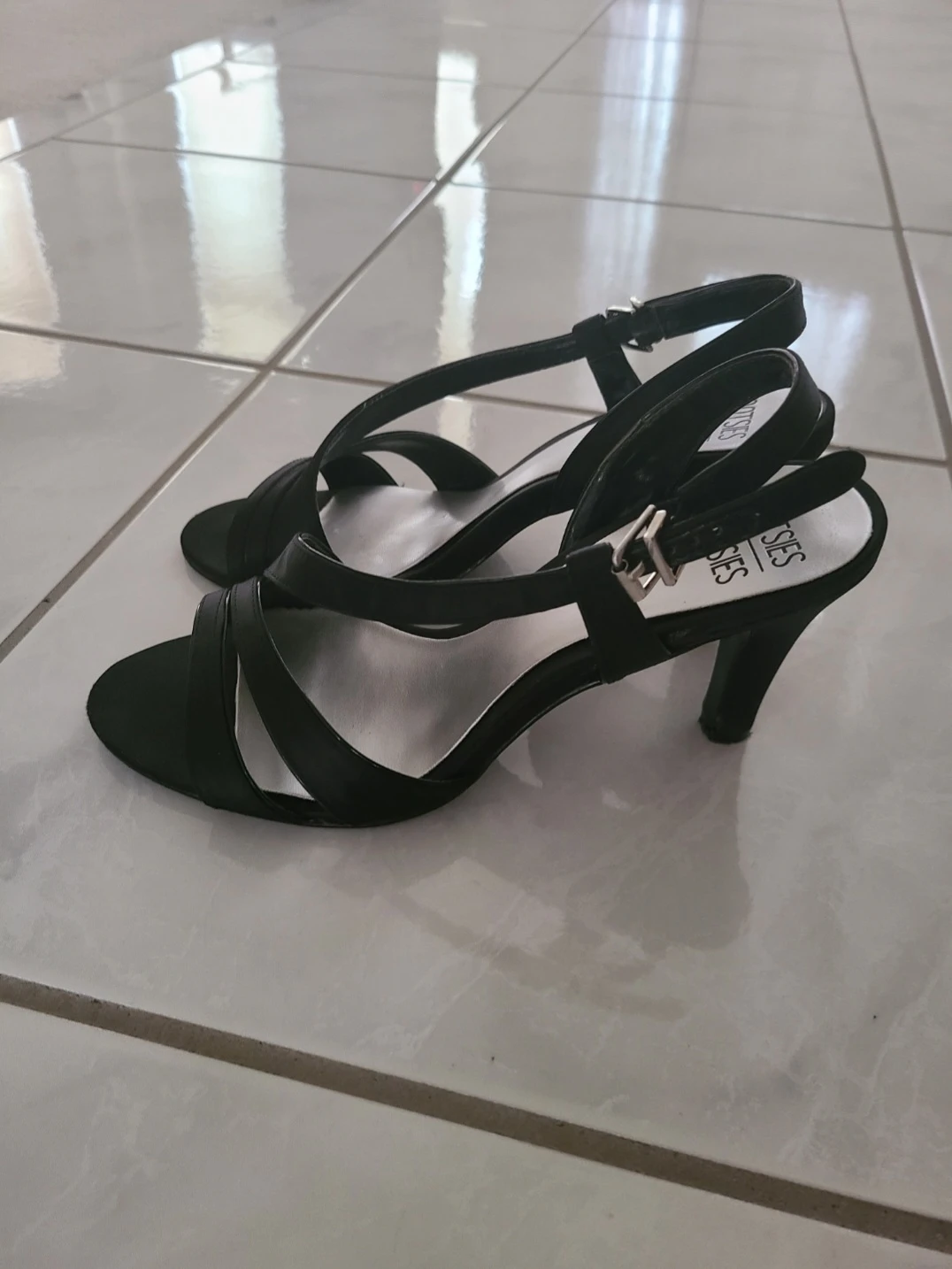 Black Straps Heels - Women's Size 7 - photo 4