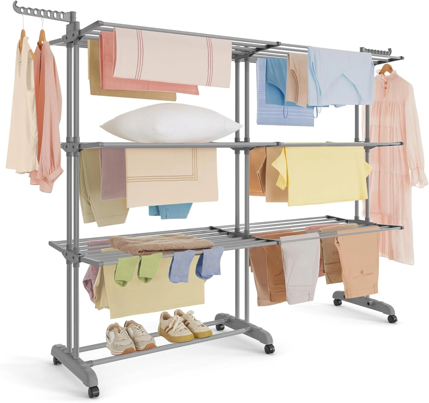 SONGMICS Clothes Drying Rack 4-Tier Laundry Drying Rack