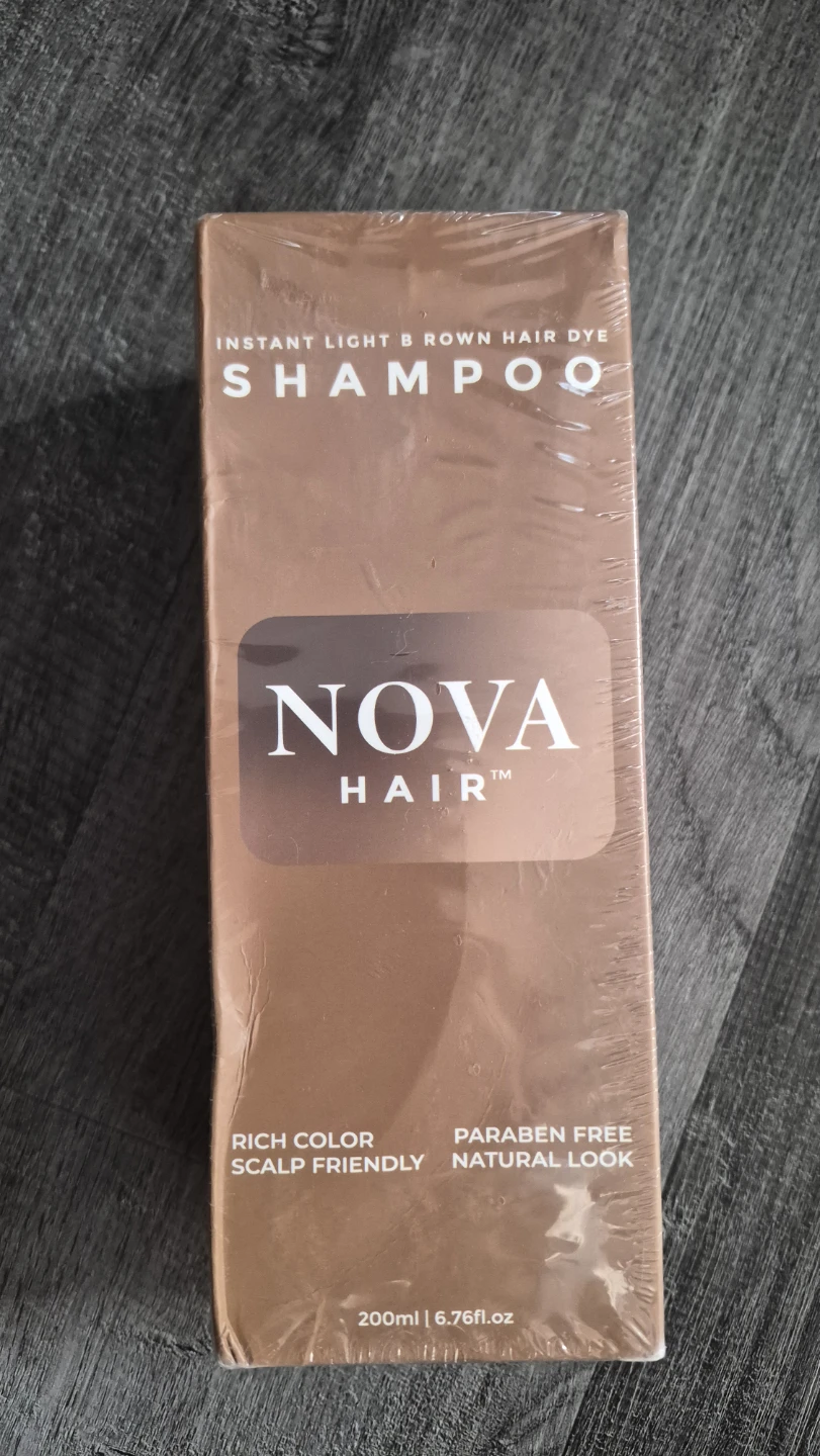 Nova Hair Instant Light Brown Hair Dye Shampoo