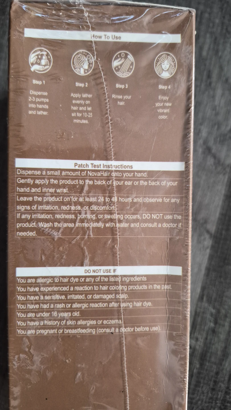 Nova Hair Instant Light Brown Hair Dye Shampoo - photo 3
