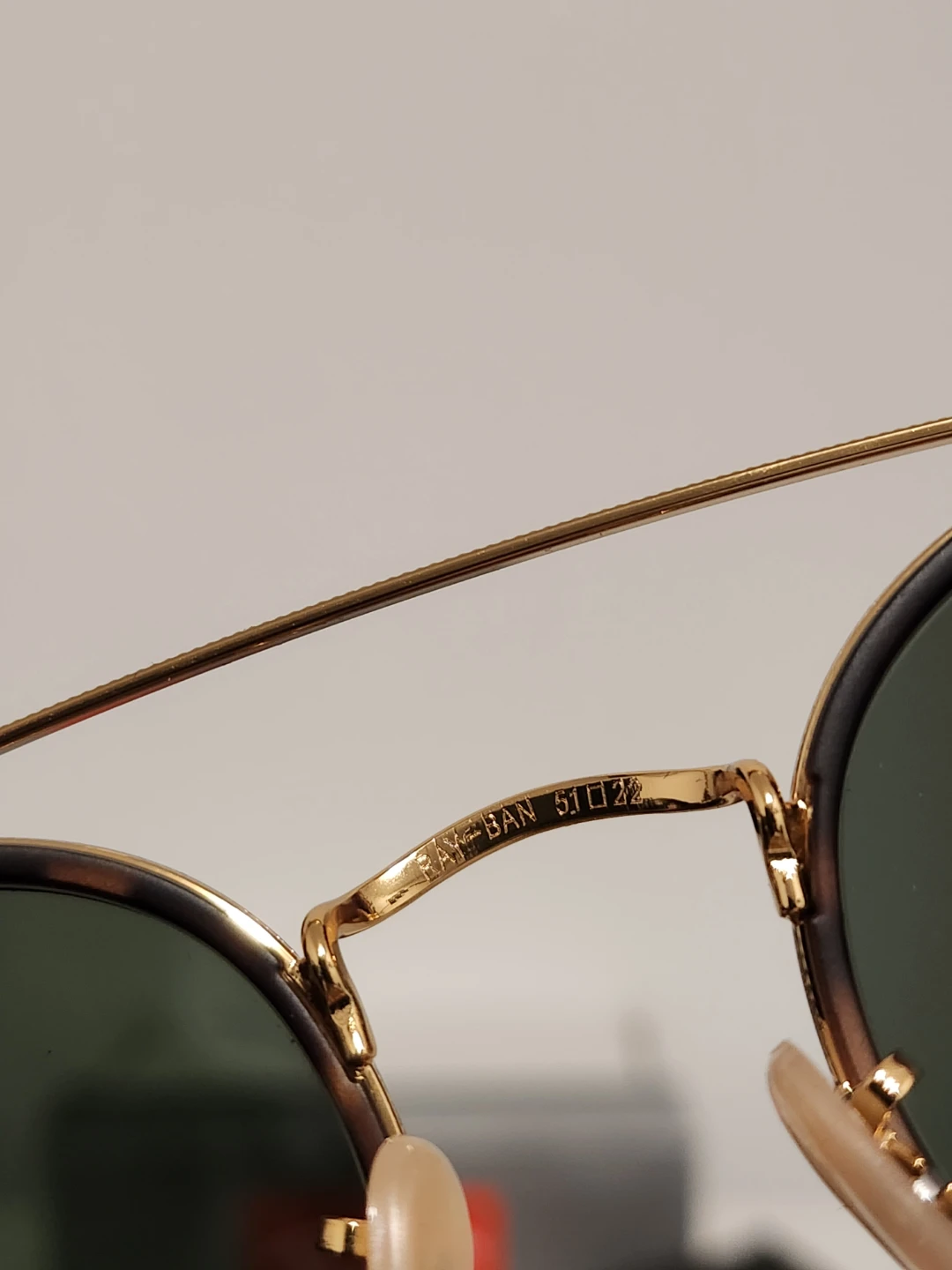 Ray-Ban RB3647N Round Double Bridge Gold Green NEW Full Set - photo 5