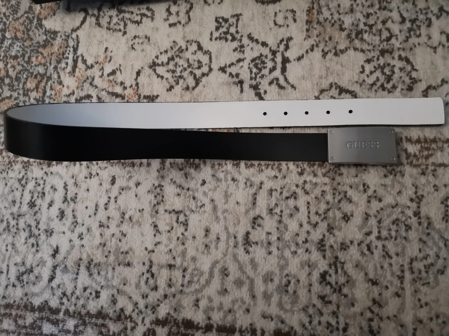 GUESS Reversible Belt - Black/White