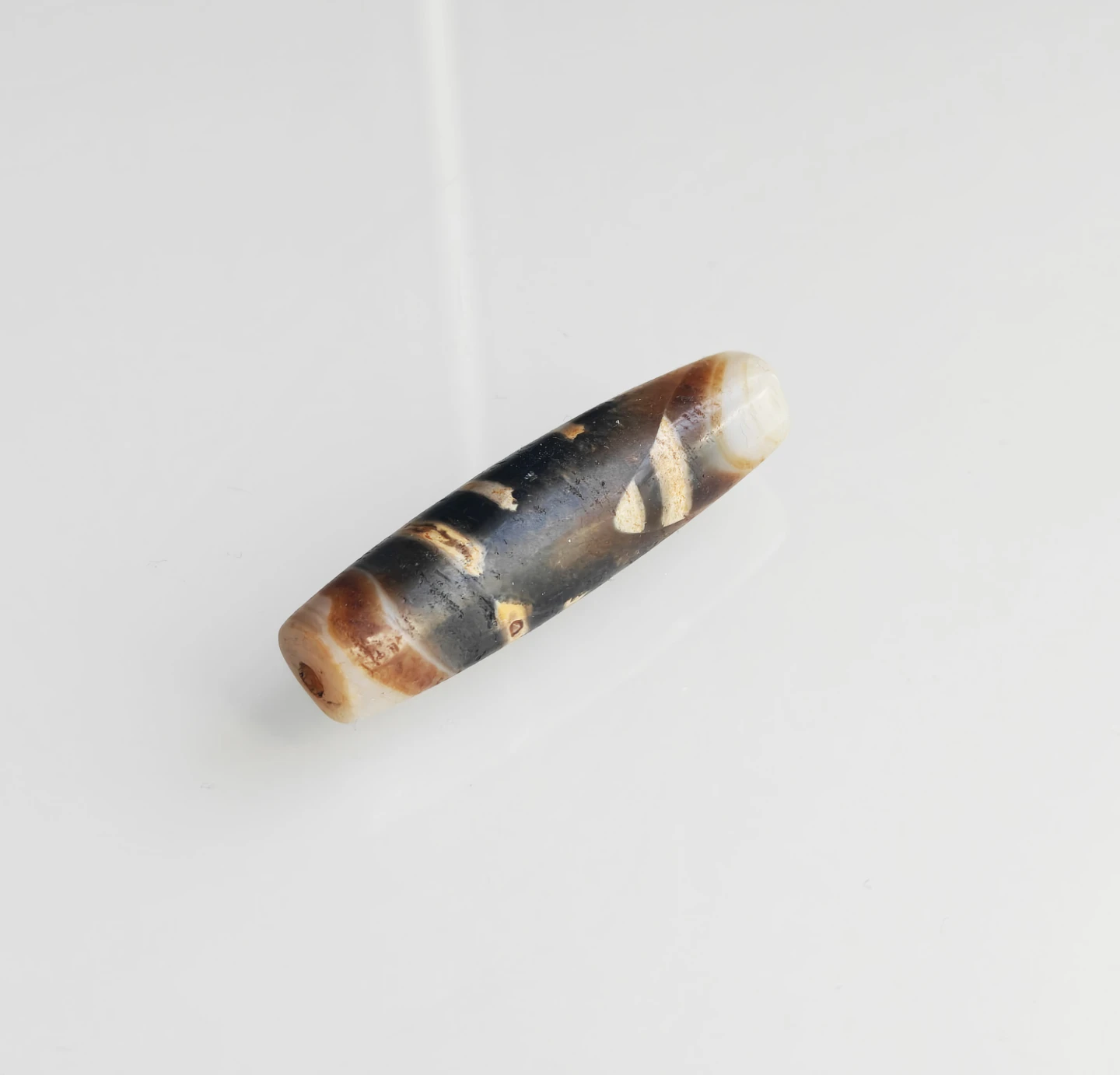Tibetan Tiger Striped Agate Dzi Bead - photo 3