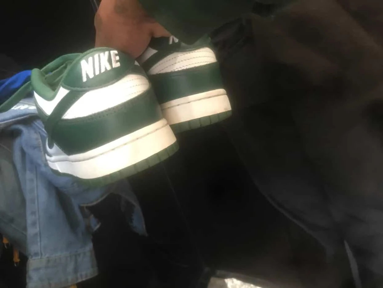 Nike Dunk Low Green White Sneakers