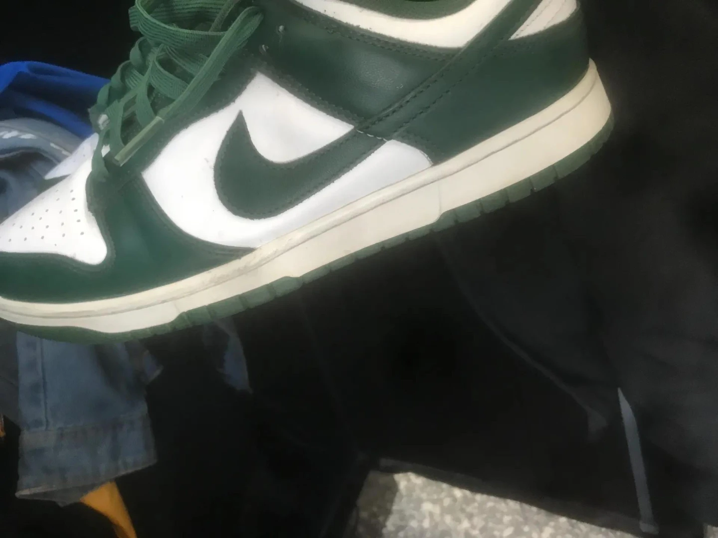 Nike Dunk Low Green White Sneakers - photo 3