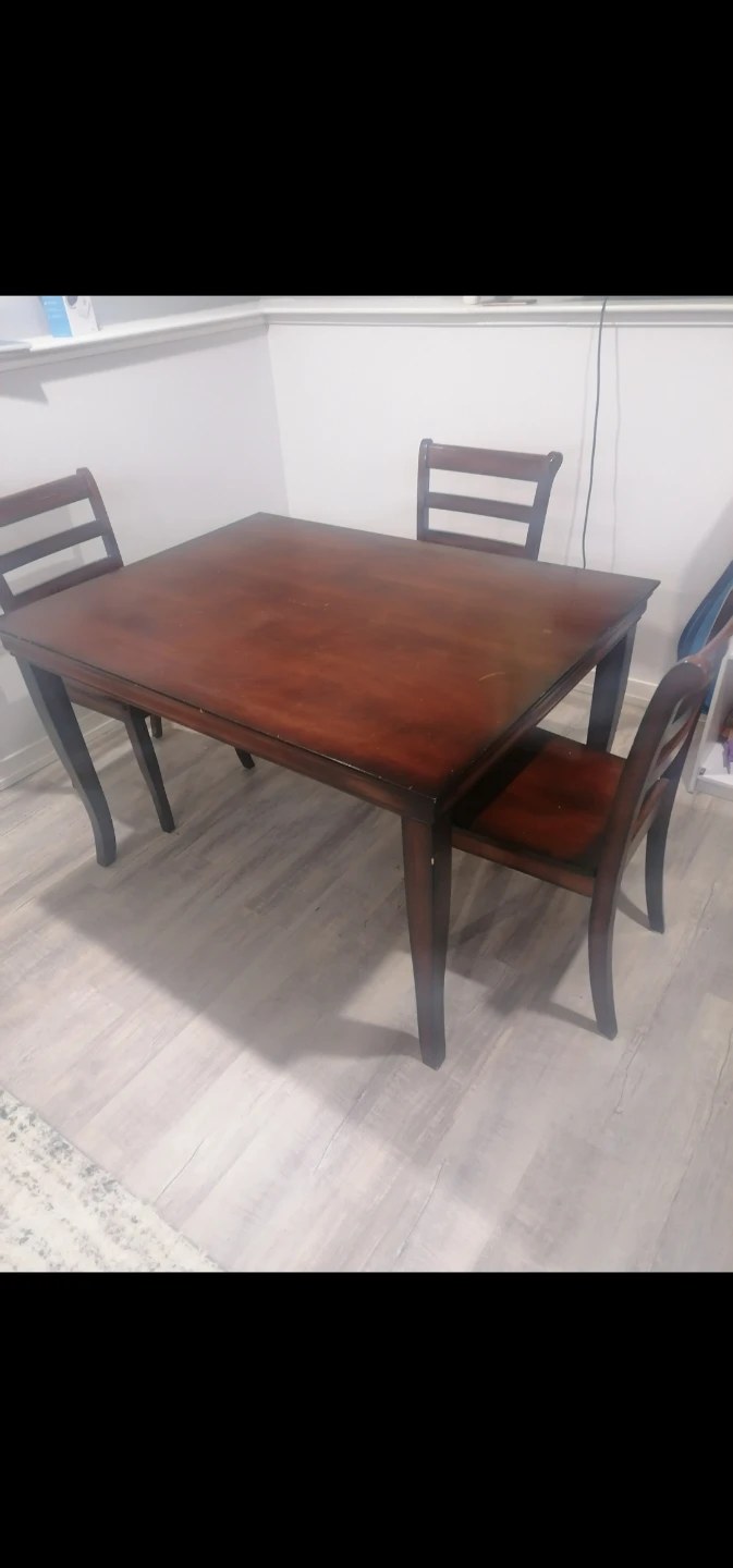Wooden Dining Table and Chairs Set - photo 2