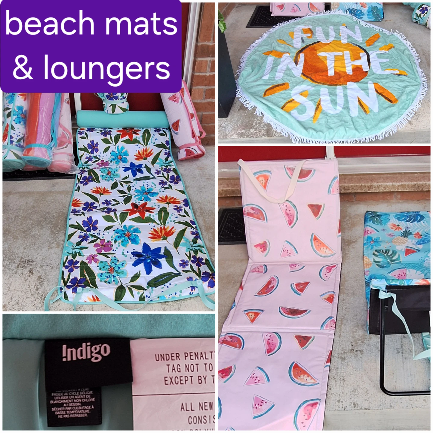 Summer Loungers - portable beach mats