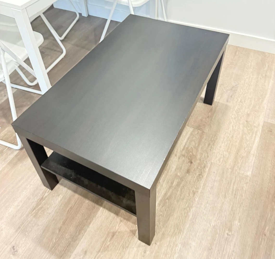 Black Coffee Table with Shelf