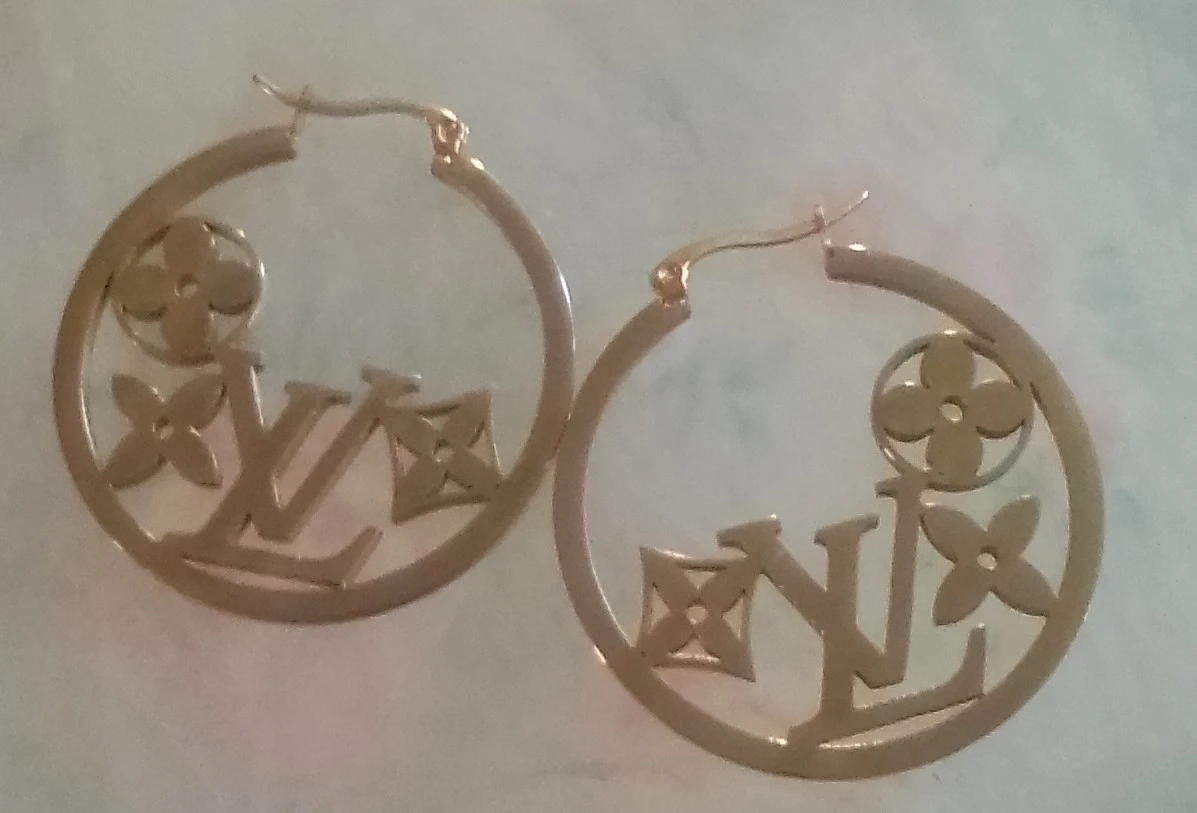 Louis Vuitton Inspired Hoop Earrings