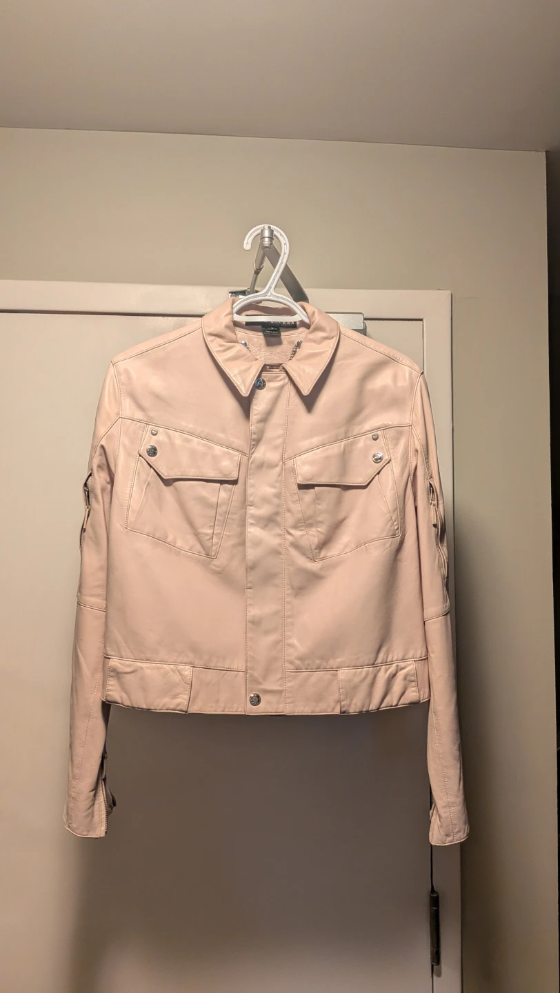 Ralph Lauren sz 6 Cream Lamb Leather Jacket - photo 3