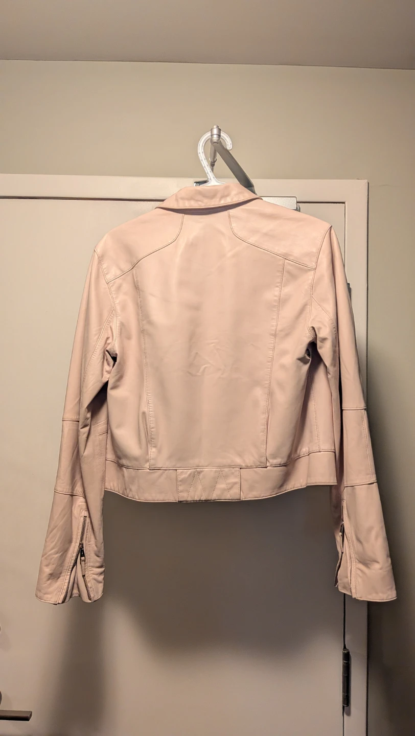 Ralph Lauren sz 6 Cream Lamb Leather Jacket - photo 4