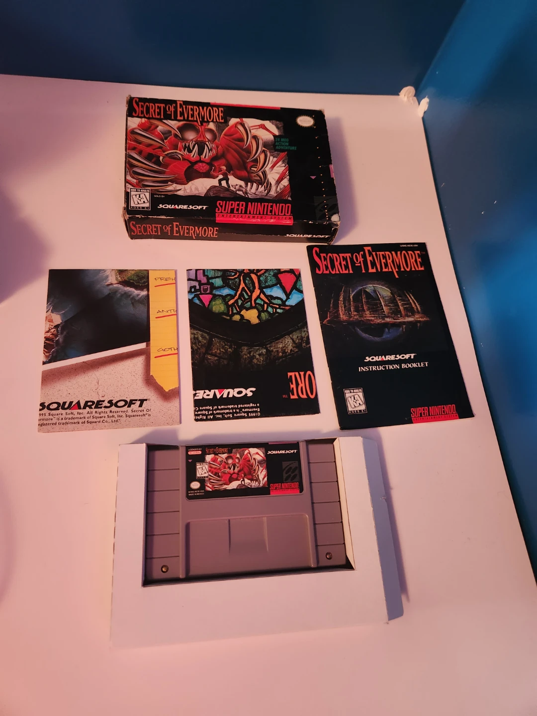 Secret of Evermore Super Nintendo SNES Game w/ Box & Manual